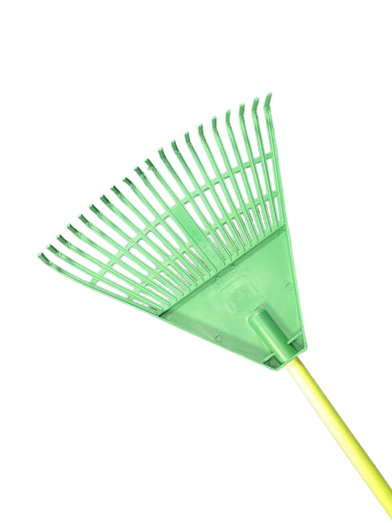 Plastic Rake w 4ft Wood Handle