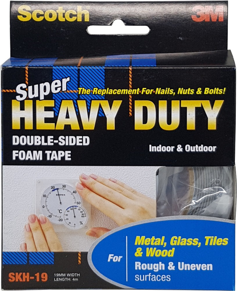 3M Scotch® Super Heavy Duty Double-Sided Foam Tape - For Rough & Uneven Surfaces